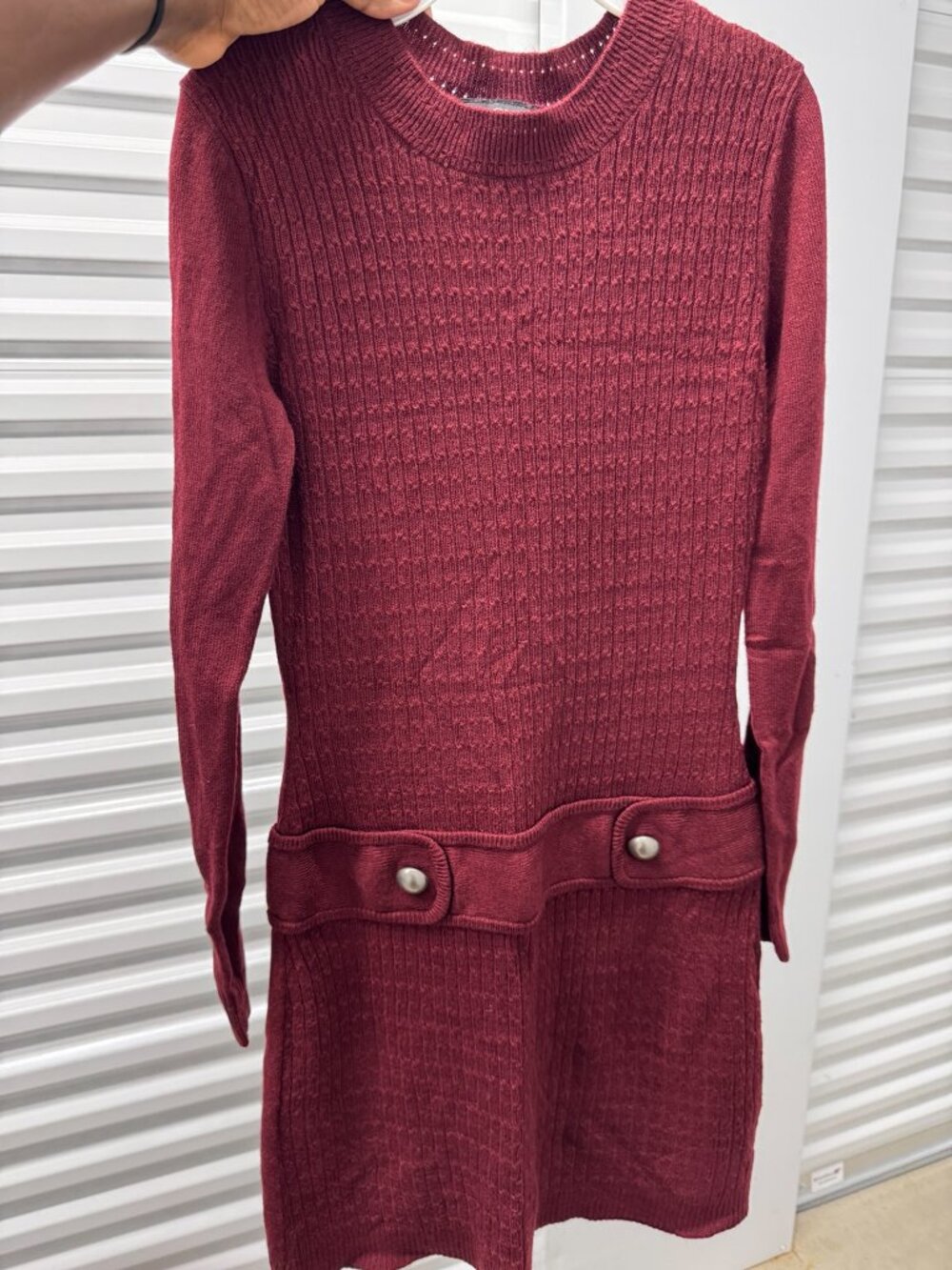 BCX Dress burgundy sweater dress in size small